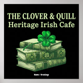 The Clover & Quill: Heritage Iers Café Keltisch  Poster