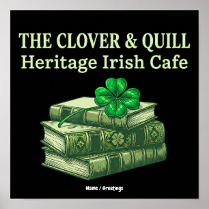 The Clover & Quill: Heritage Iers Café Keltisch Poster