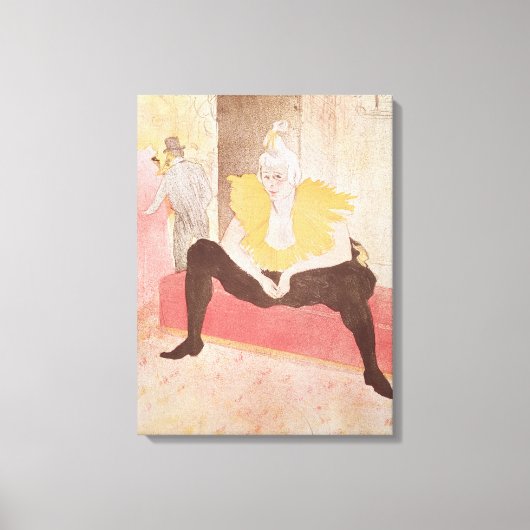 The Clowness Cha-U-Kao Seated, 1896 Canvas Afdruk (Voorkant)