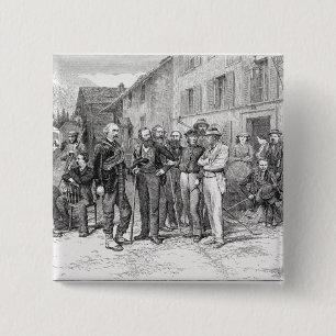 The Club Room of Zermatt in 1864, uit 'The Ascent' Vierkante Button 5,1 Cm