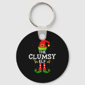 The Clumsy Elf Christmas Family Matching Pajama Sleutelhanger (Voorkant)