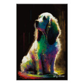 The Cocker Spaniel Dog - Composition 002 Perfect Poster (Voorkant)