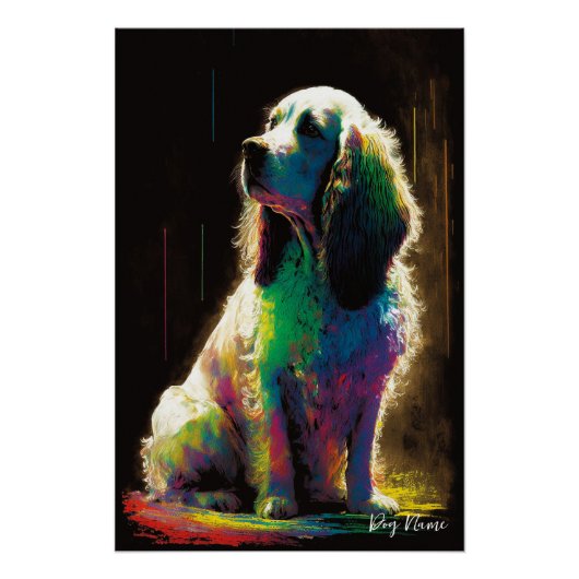 The Cocker Spaniel Dog - Composition 002 Perfect Poster (Voorkant)