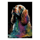 The Cocker Spaniel Dog - Composition 003 Perfect Poster (Voorkant)