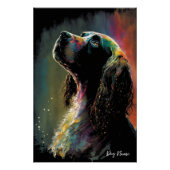 The Cocker Spaniel Dog - Composition 005 Perfect Poster (Voorkant)