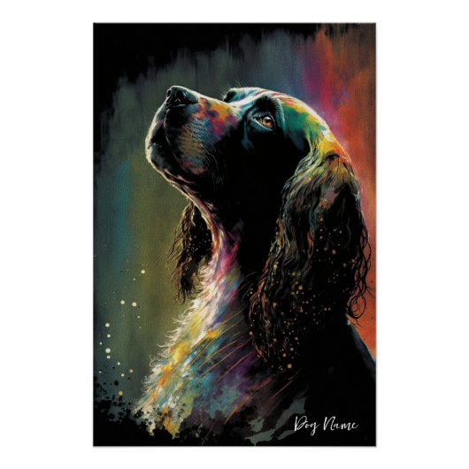 The Cocker Spaniel Dog - Composition 005 Perfect Poster (Voorkant)
