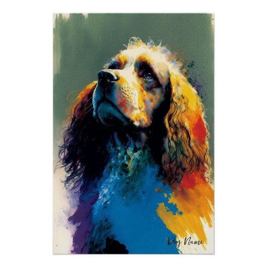 The Cocker Spaniel Dog - Composition 007 Perfect Poster (Voorkant)