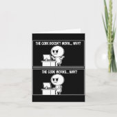 The Code Doesn't Work Funny Programmer Computer En Kaart (Voorkant)