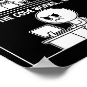 The Code Doesn't Work Funny Programmer Computer En Poster (Hoek)