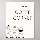 The Coffee Corner Poster | Minimalistische koffie  (Voorkant)