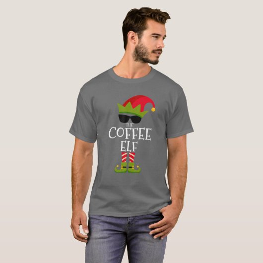 The Coffee Elf Costume Matching Family Group Chris T-shirt (Voorkant volledig)