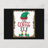 The Coffee Elf Leopard Elf Christmas Gift Briefkaart (Voorkant)