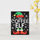 The Coffee Elf Shirt Men Women Family Matching Chr Kaart (Gele Bloem)