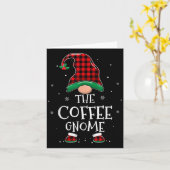 The Coffee Gnome Xmas Family Matching Plaid Christ Kaart (Gele Bloem)