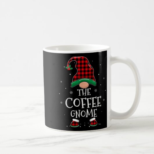 The Coffee Gnome Xmas Family Matching Plaid Christ Koffiemok (Rechts)