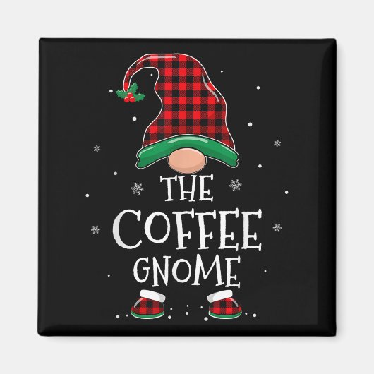 The Coffee Gnome Xmas Family Matching Plaid Christ Magneet (Voorkant)