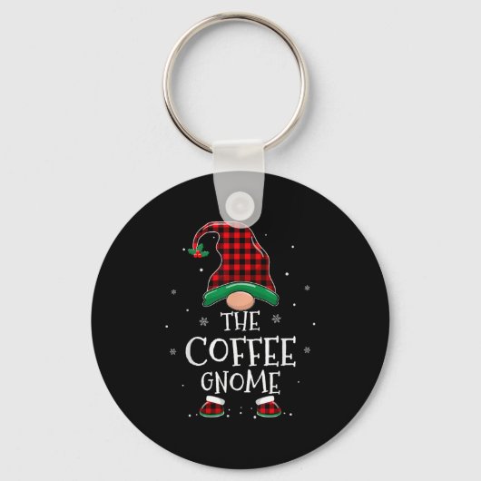The Coffee Gnome Xmas Family Matching Plaid Christ Sleutelhanger (Voorkant)