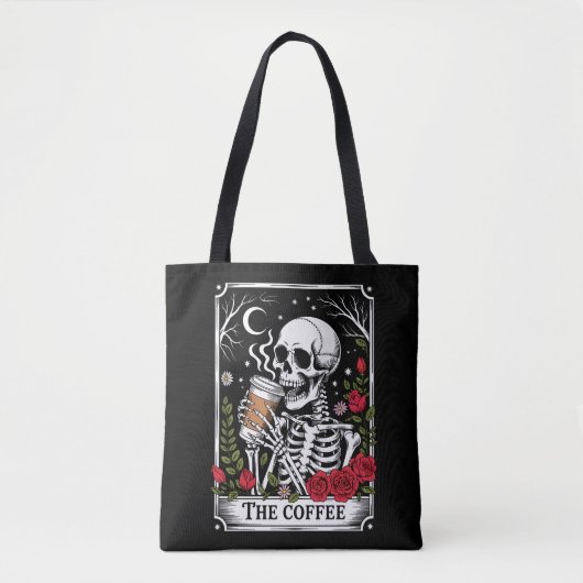 The Coffee Witchy Vibes Tote Bag – Magical Goth (Voorkant)