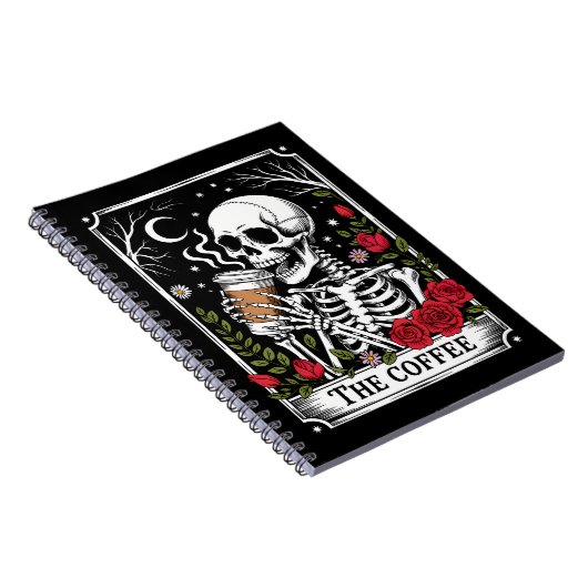 The Coffee Witchy Vibes Tote Bag – Magical Goth Notitieboek (Rechterzijde)