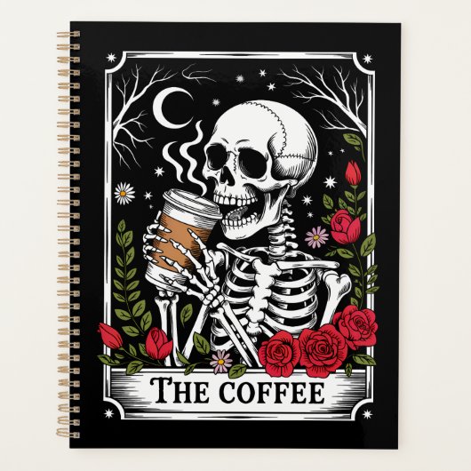 The Coffee Witchy Vibes Tote Bag – Magical Goth Planner (Voorkant)