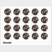 The coffin of andy and leyley  ronde sticker (Vel)