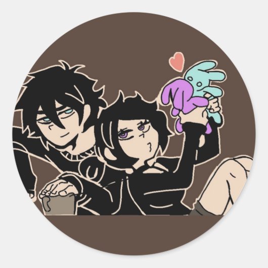 The coffin of andy and leyley  ronde sticker (Voorkant)