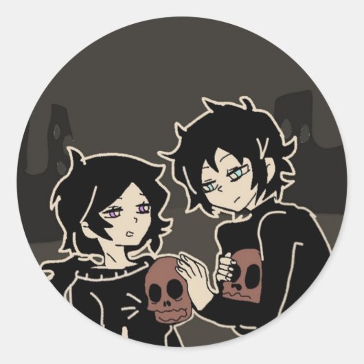 The coffin of andy and leyley ronde sticker (Voorkant)