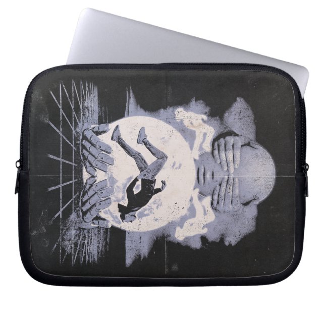 The Collapse - Techno-Dystopian Streetwear Ontwerp Laptop Sleeve (Voorkant)