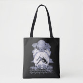 The Collapse - Techno-Dystopian Streetwear Ontwerp Tote Bag (Voorkant)