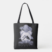 The Collapse - Techno-Dystopian Streetwear Ontwerp Tote Bag (Achterkant)