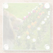 The Collie N the Tulips Trinket Box Glazen Onderzetter (Achterkant)