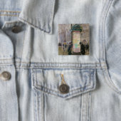 The Colonne Morris, c.1885 Vierkante Button 5,1 Cm (In situ)