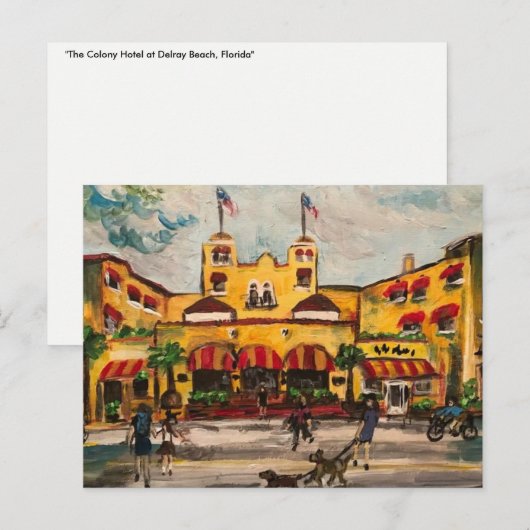 "The Colony Hotel at Delray Beach, Florida" Kaart (Voorkant / Achterkant)