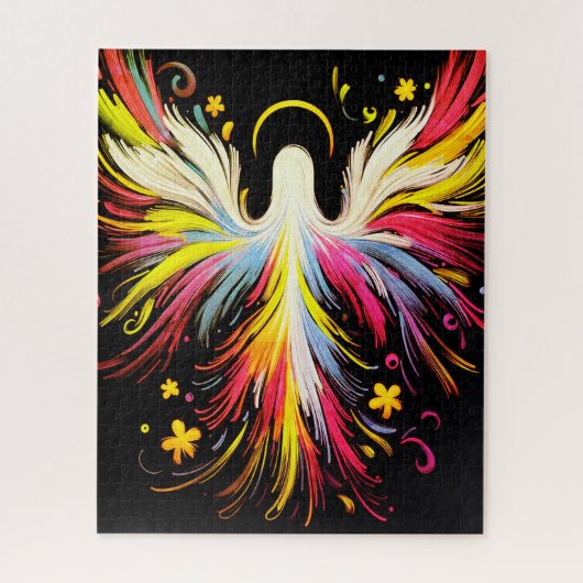The  Colorful Abstract Floating Angel Legpuzzel (Verticaal)
