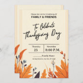 THE COLORFUL AUTUMN SEASON AND THANKSGIVING KAART (Voorkant / Achterkant)