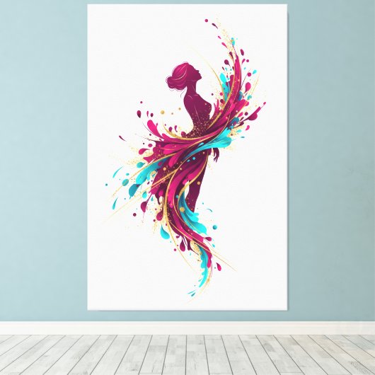 The Colors Within Canvas Afdruk (Insitu (Houten vloer))