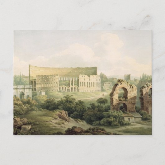 The Colosseum, Rome, 1802 (m/c over grafiet op twe Briefkaart (Voorkant)