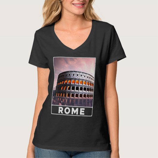 The Colosseum Rome Italy Souvenir T-shirt (Voorkant)