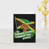 The Comeback Is Always Stronger Jamaica Strong Fla Kaart (Gele Bloem)
