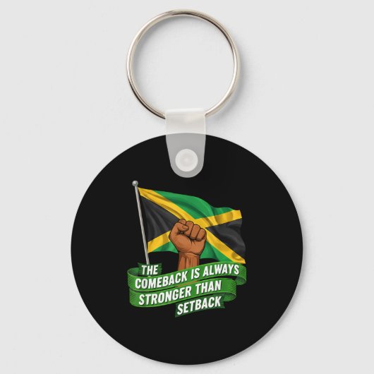 The Comeback Is Always Stronger Jamaica Strong Fla Sleutelhanger (Voorkant)