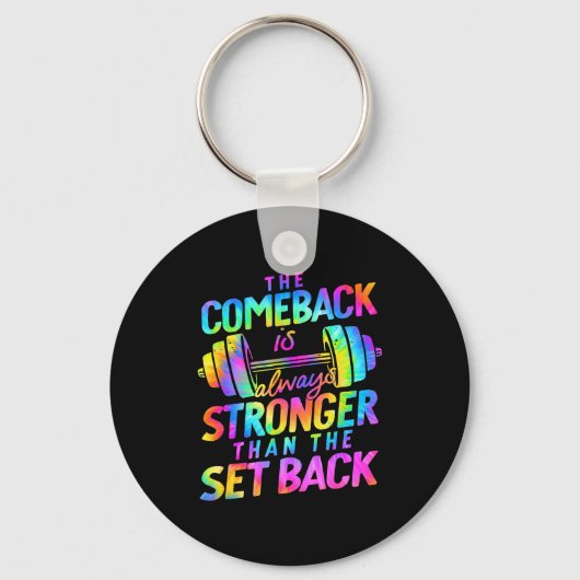 The Comeback Is Always Stronger Than The Set Back Sleutelhanger (Voorkant)