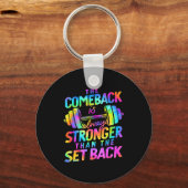 The Comeback Is Always Stronger Than The Set Back Sleutelhanger (Voorkant)