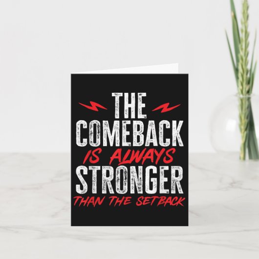 The Comeback Is Always Stronger Than The Setback M Kaart (Voorkant)