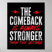 The Comeback Is Always Stronger Than The Setback M Poster (Voorkant)