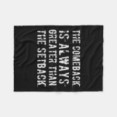 The Comeback Is Greater Than The Setback Fleece Deken (Voorkant (Horizontaal))
