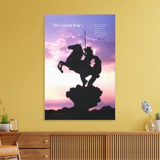 "The Coming King"® Silouette Canvas Print (Insitu (Woonkamer))