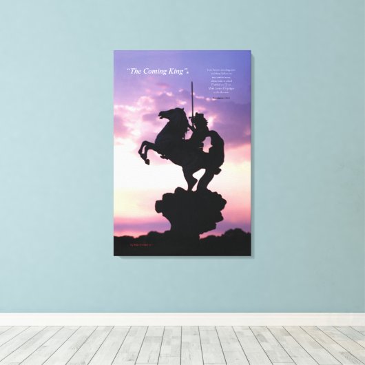 "The Coming King"® Silouette Canvas Print (Insitu (Houten vloer))