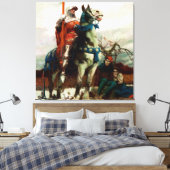 The Coming Lancaster door Howard Pyle Canvas Afdruk (Insitu (Slaapkamer))