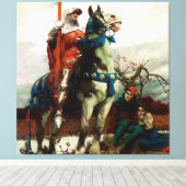 The Coming Lancaster door Howard Pyle Canvas Afdruk (Insitu (Houten vloer))