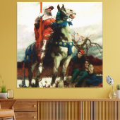 The Coming Lancaster door Howard Pyle Canvas Afdruk (Insitu (Woonkamer))
